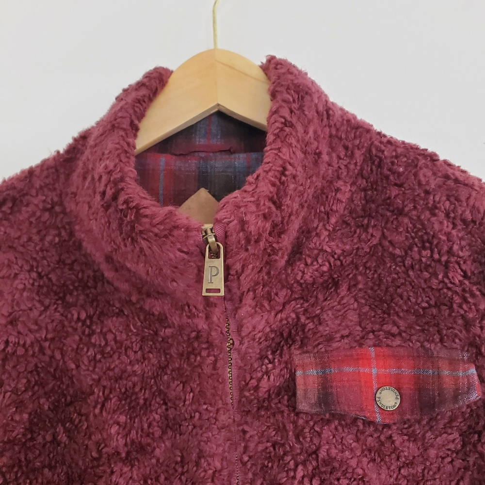 Pendleton High Pile Wool Blend Fleece Jacket Wome… - image 2